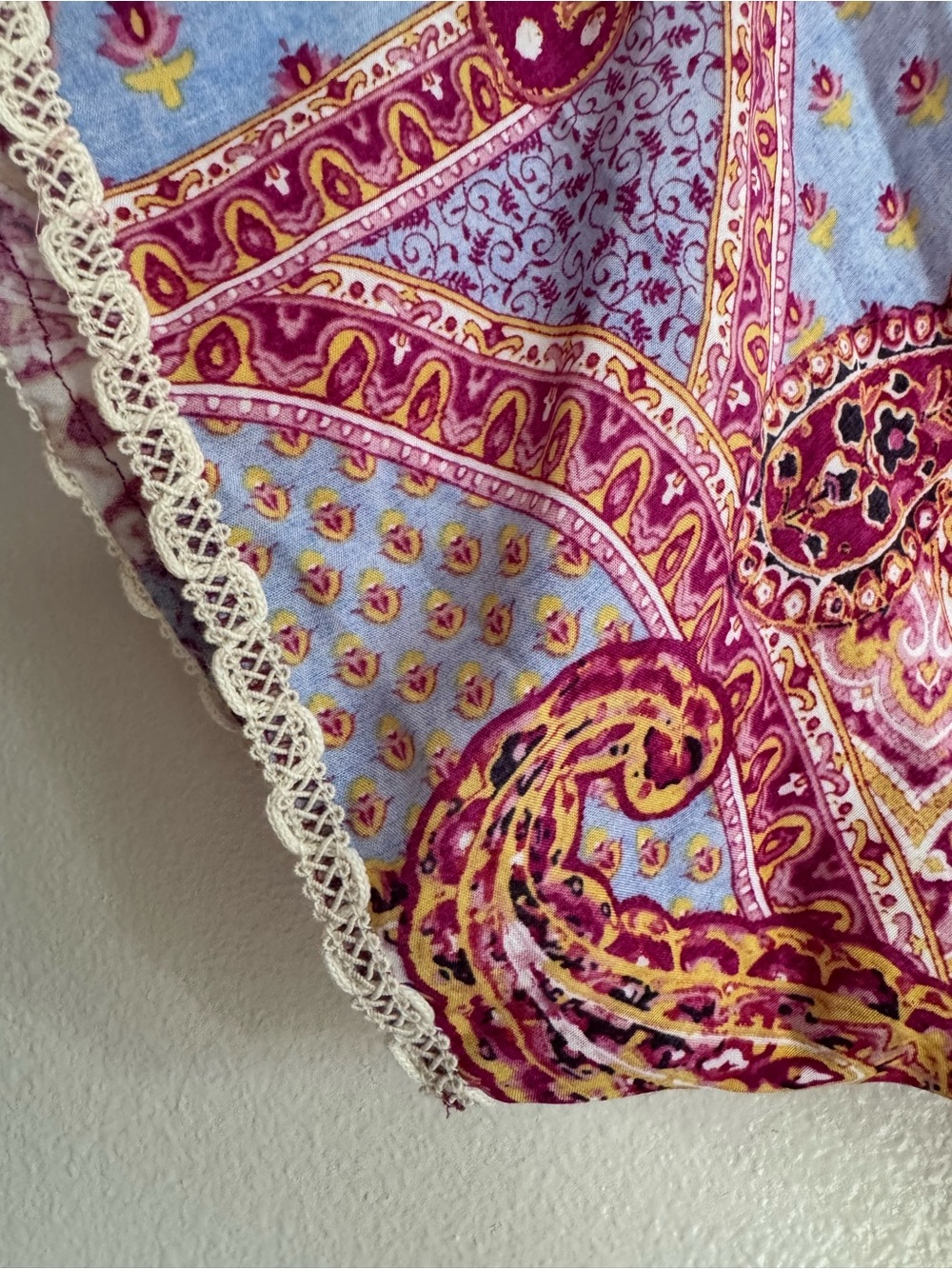 Zara Pink and Light Blue Paisley Midi Dress - Picture 6 of 10